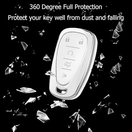 Miniatura 4 de Tautrophen Funda para llavero para Chevy Chevrolet 2017-2024 Trax Sonic Cruze Volt Equinox Traverse Blazer Trailblazer Malibu Spark