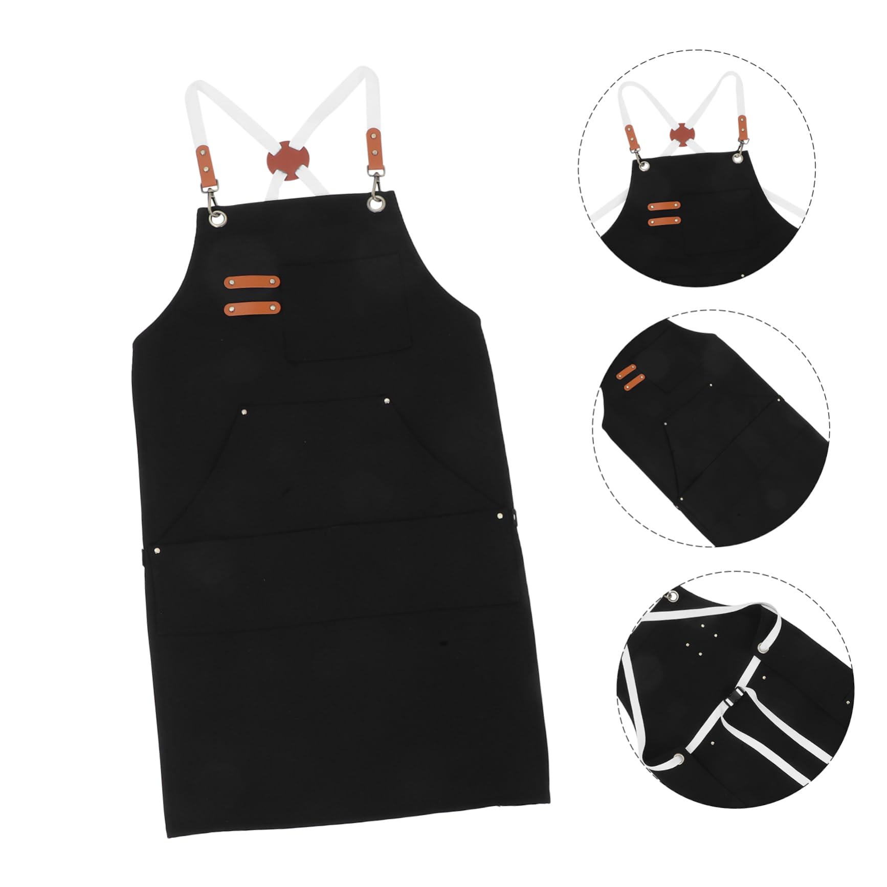 Delantal de Trabajo de Lona Multifuncional con Múltiples para Hombres y Resistente para Barbacoa Carpintería y Actividades