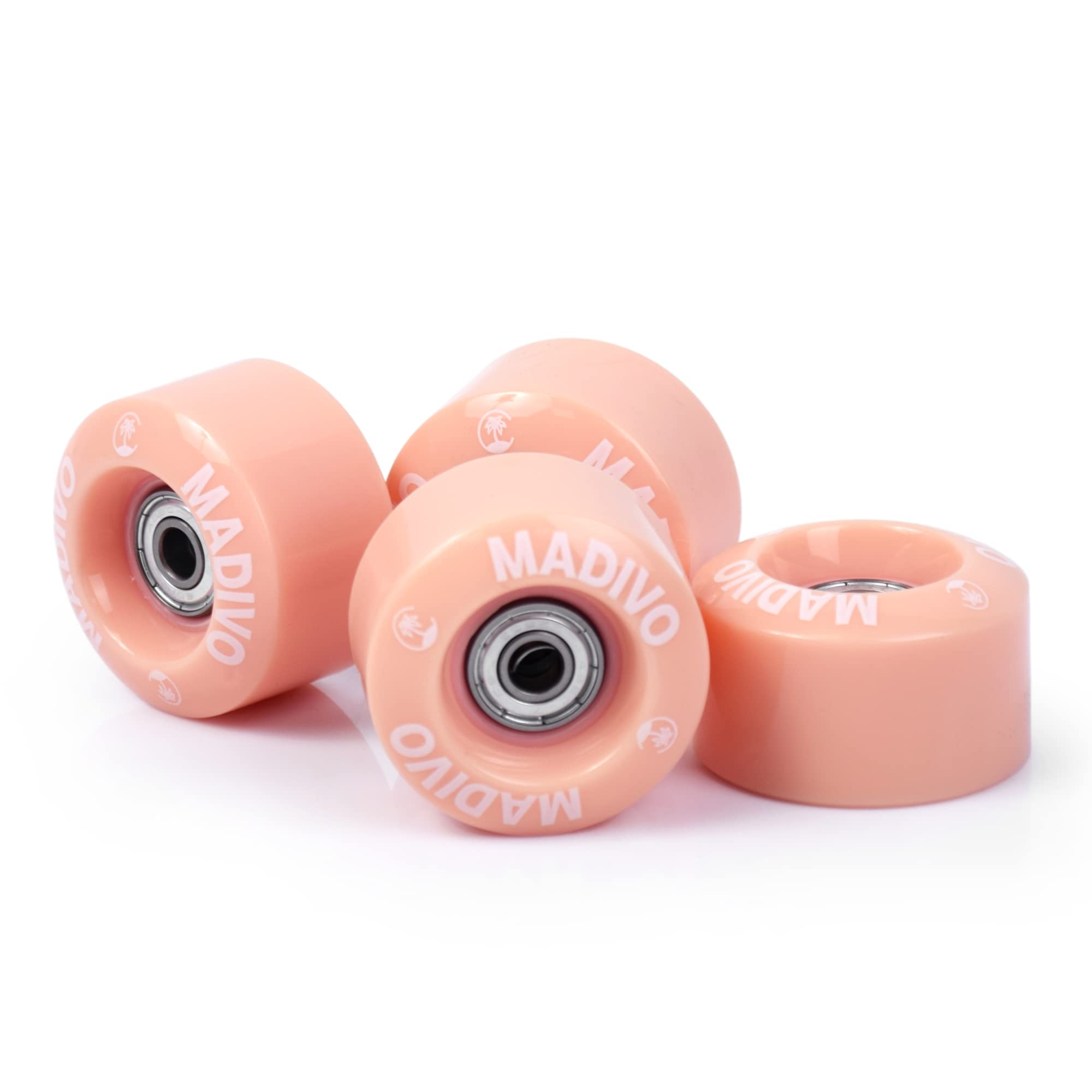 MADIVO Zapasowe kółka + łożyska kulkowe do wrotek 54 mm x 32 mm | zestaw składający się z 4 rolek 82A łożyska ABEC-7 | pastelowe kółka do quadów, do użytku na zewnątrz i wewnątrz