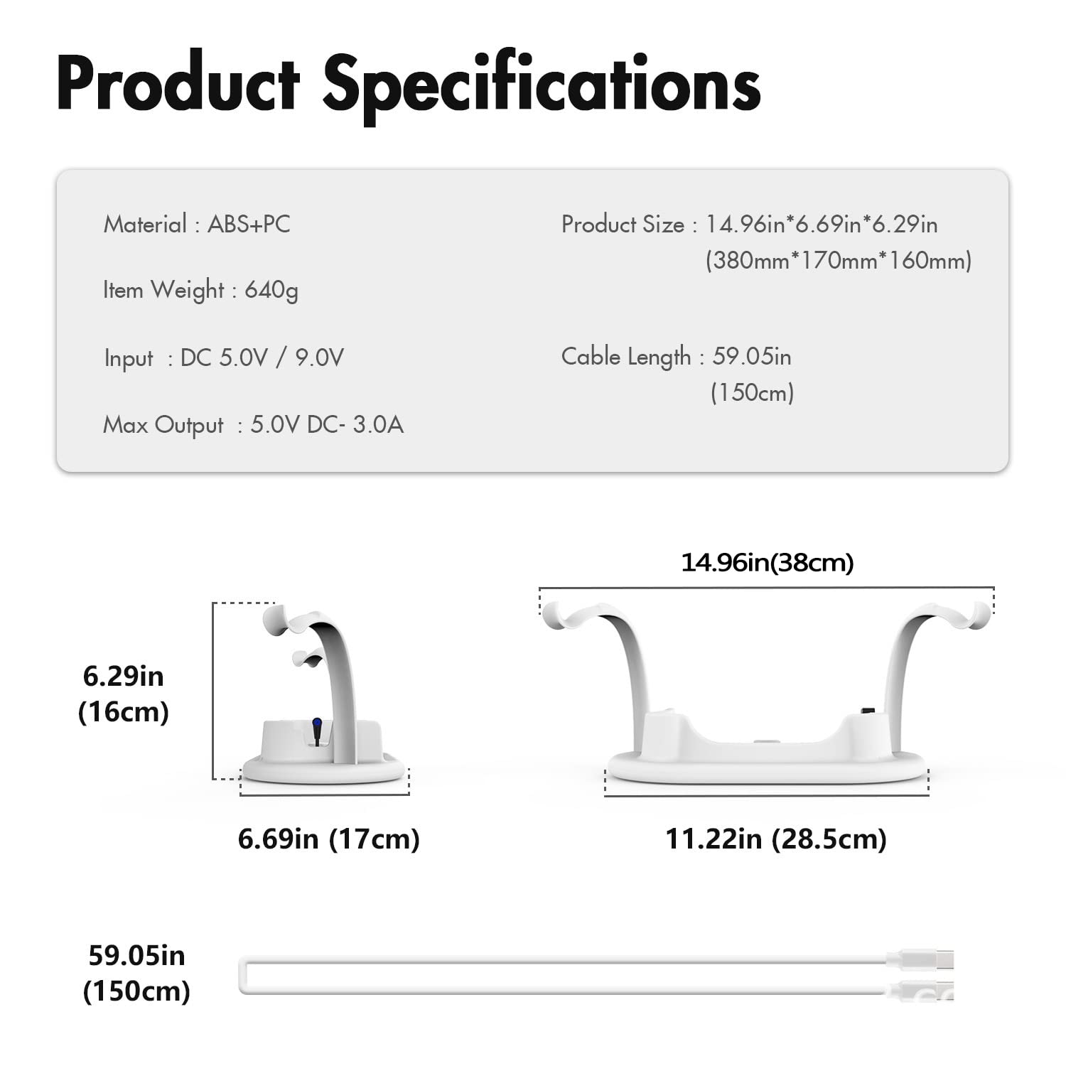 Base di ricarica desktop per cuffie Home Dock Controller Rack Stand Mount Docking Station