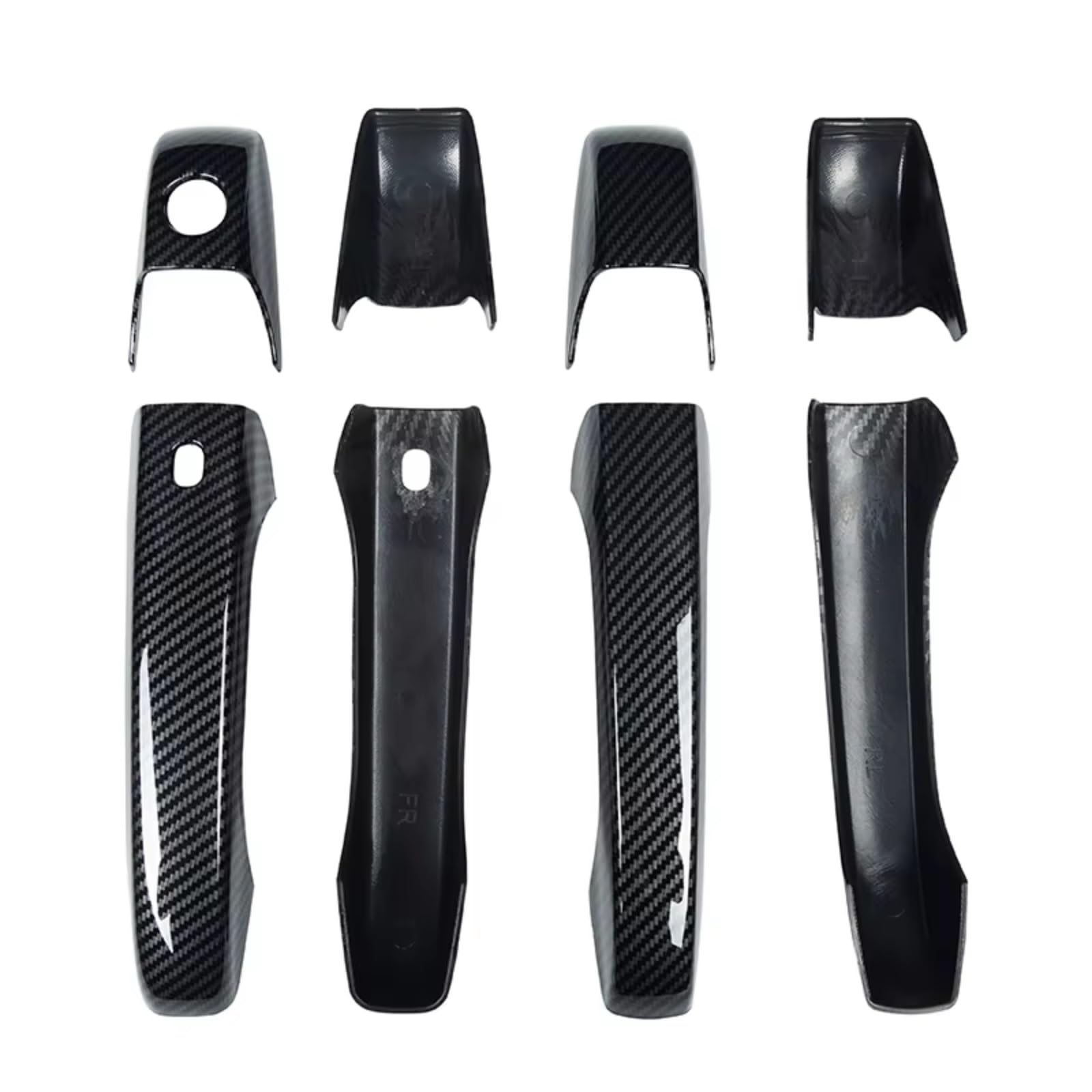 Ymnhbik Carbon Fiber Door Handle Cover Compatible With Dodge For Durango 2011-2020 For Avenger 2011 2012 2013 2014 2015 Car Exterior Door Handle Cover Decoration Replacement(Carbon Fiber)