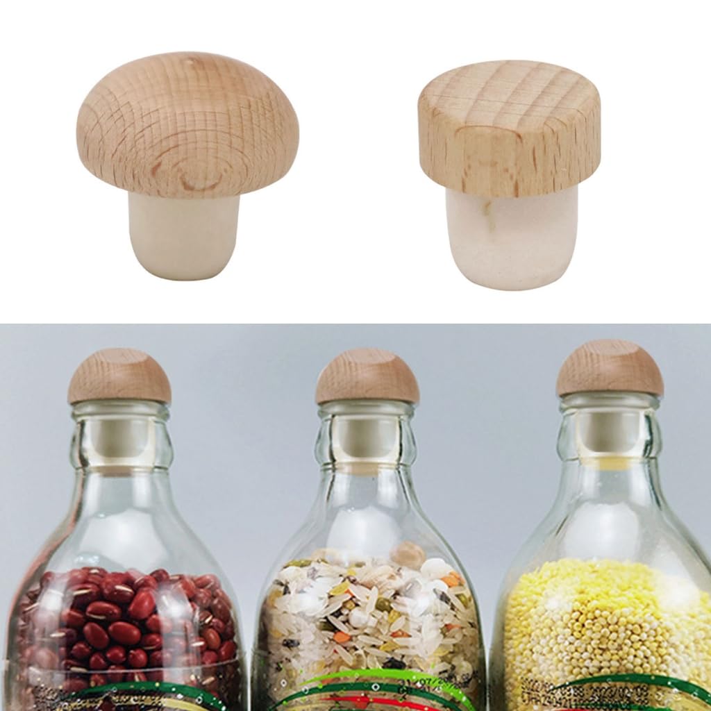 Confezione da 50 tappi per bottiglie di vino e bevande, tappi a forma di T in legno sigillati per bottiglia di vino per regalo bar feste
