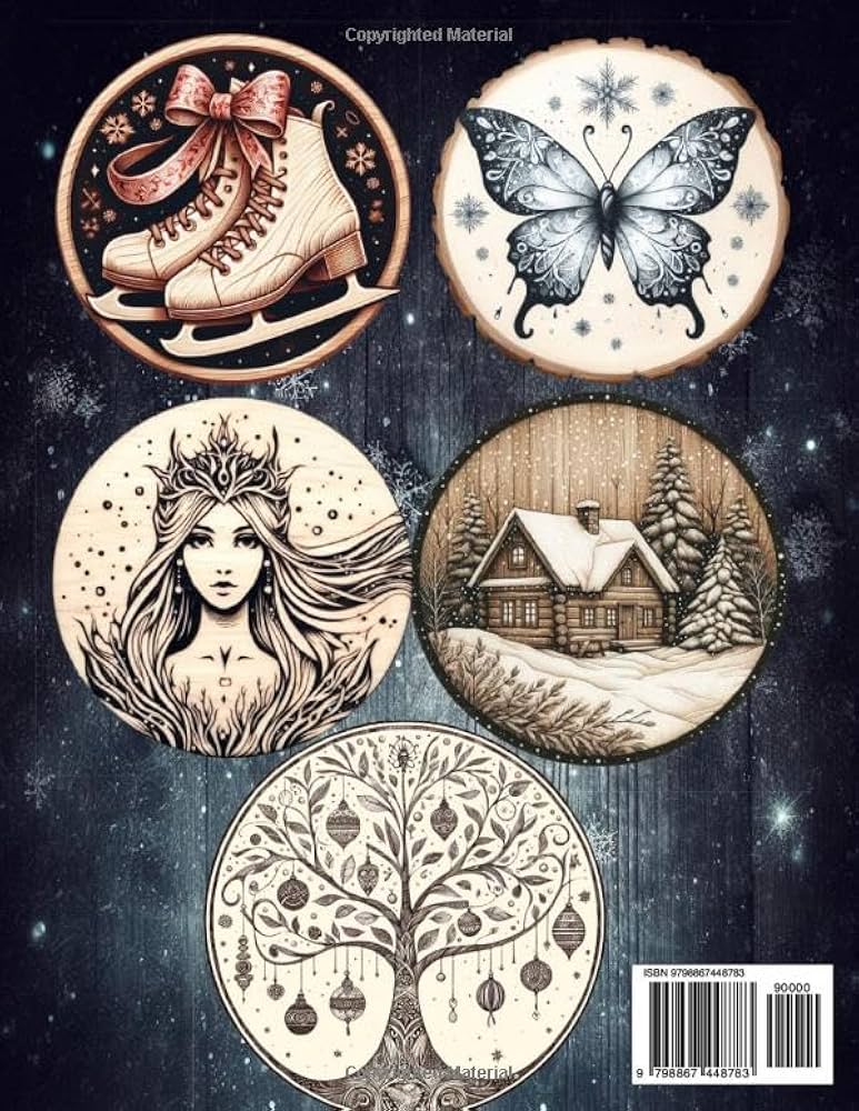 Woodburning Templates Winter Theme: Christmas Template Book for Decorative Branch Discs, Pyrography patterns: Diana: 9798867448783: Amazon.com: Books woodburning-templates-winter-theme-christmas-template-book-for-decorative-branch-discs-pyrography-patterns-diana-9798867448783-amazon-com-books