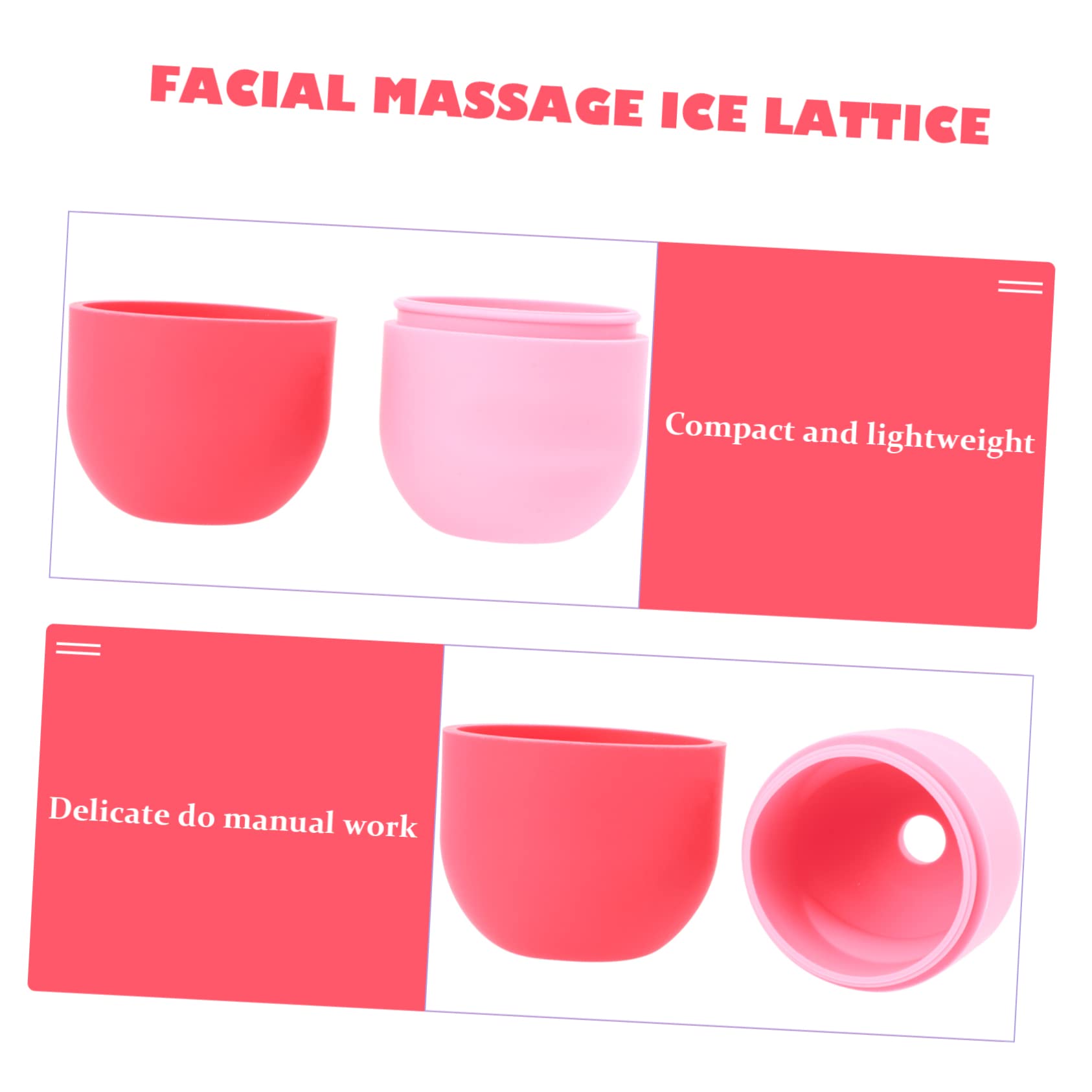 Healeved 3 Piezas bandeja de hielo de rodillos iceberg masaje rodillo de hielo de silicona rodillo de ojos Rodillo para el rodillo de hielo al aire libre cuidado herramienta