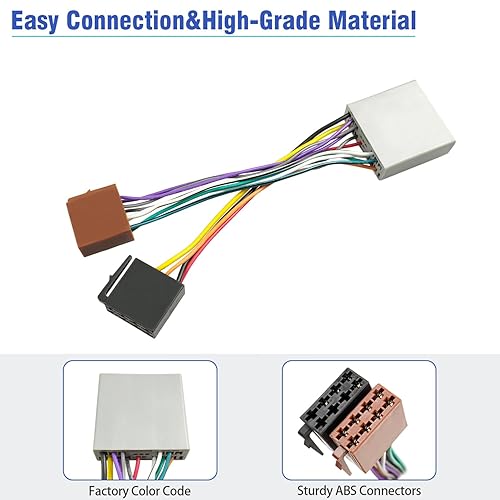 Miniatura 6 de Jayubien Arnés de cableado estéreo de 17 pines para adaptador de radio Honda, adaptador de arnés de cable de radio de automóvil compatible con