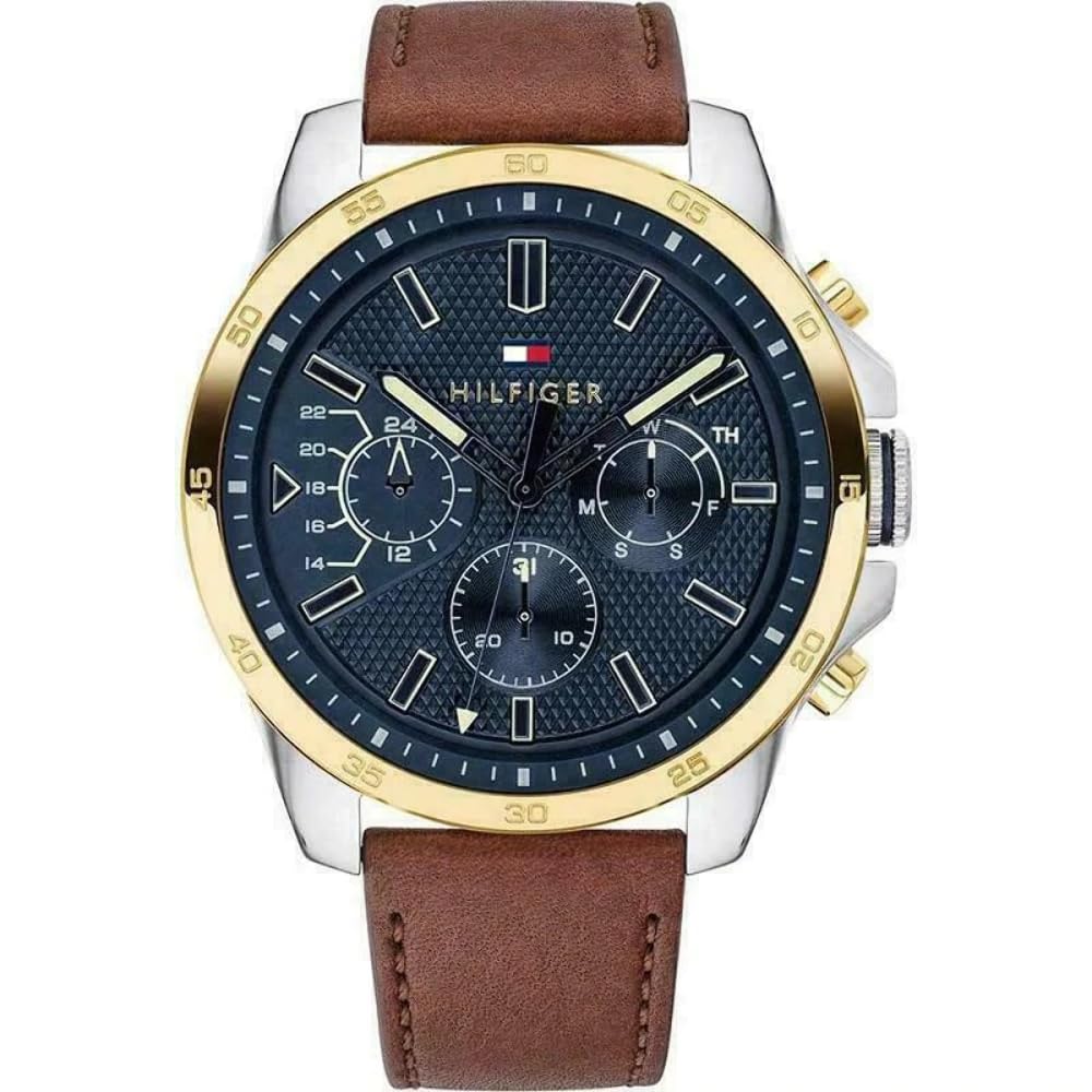 Tommy Hilfiger DECKER Men's Watch, Analog Brown / Gold
