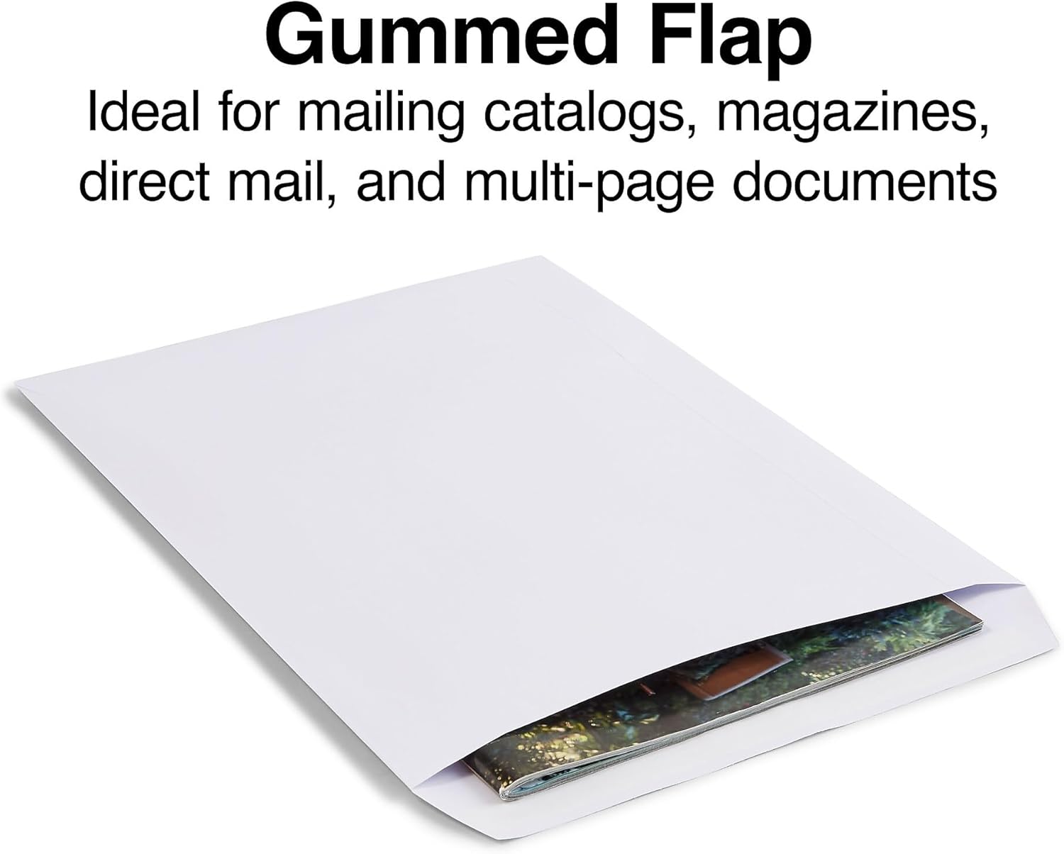 Staples 10 x 13 Gummed Catalog Envelopes, White Wove, Strong Adhesive Flap, Heavy‑Duty Mailing Envelopes, 100/Box