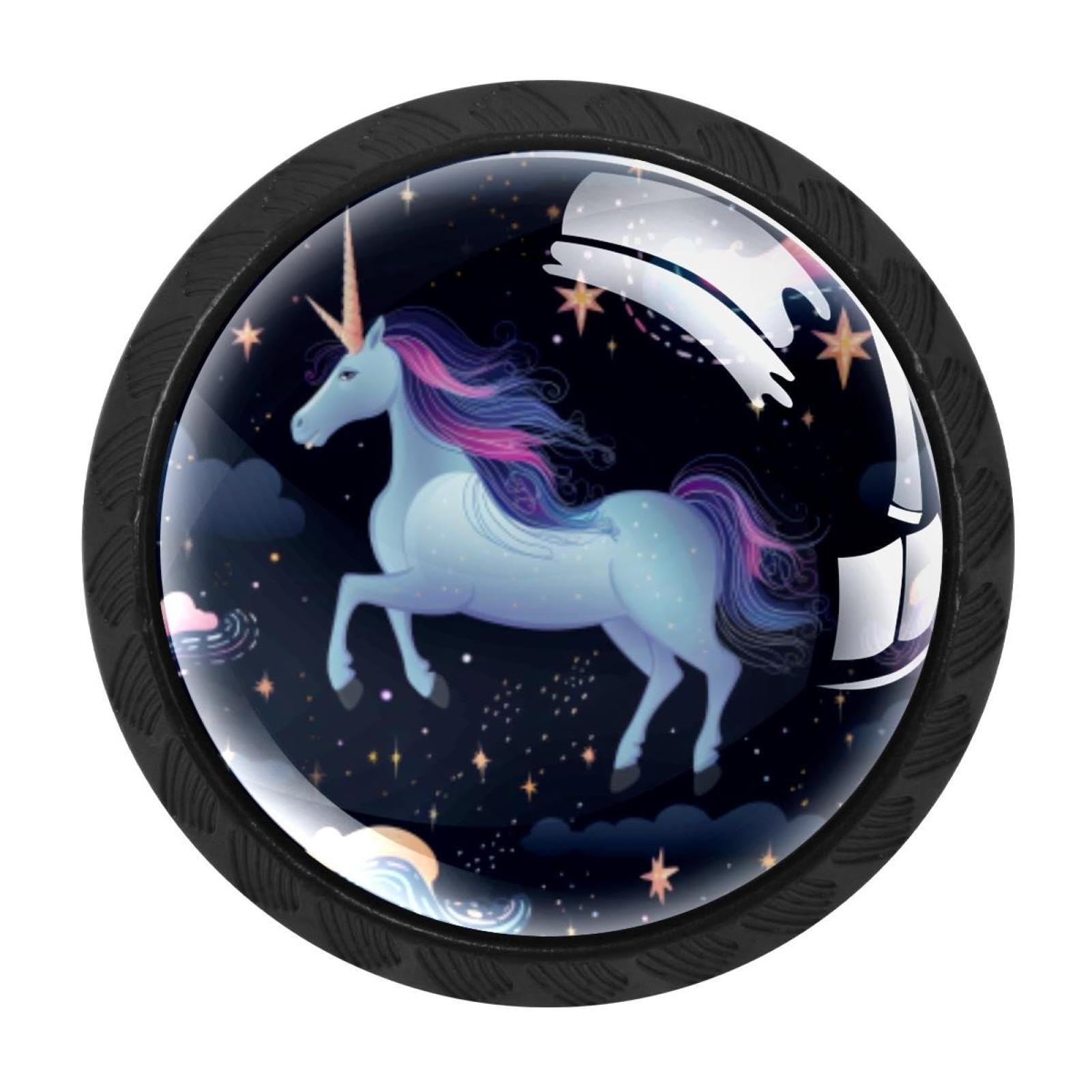 Chenzzzz Multicolored 12 4 Pack Starry Unicorn Drawer Knob Cabinet Hardware