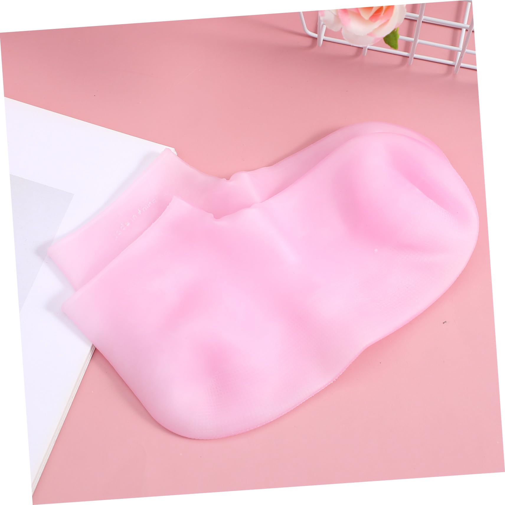 2 Calcetines de Silicona Hidratantes para Pies Secos y Agrietados Xl Reutilizables y Antideslizantes Cuidado para Spa y Salón