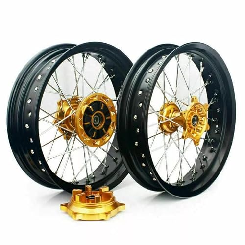 TOFR DRZ400SM DRZ400S 2000-2024 Supermoto 17\" Wheels Cush Drive Hubs Rims for Suzuki DRZ400