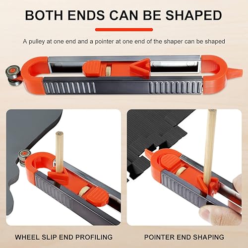 Miniatura 2 de Medidor de contorno preciso ajustable con cerradura y lápiz para carpintería, copia de construcción, duplicador de forma irregular, medición de