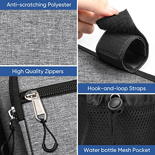 Finpac Rollator Side Storage Bag With Cup Holder For Bariatric Walkers, Wheelchairs - Rollator Attachment Organizer With Phones, Pens, Eyeglasses, Folding Cane Pouch For Seniors And Elderly (Gray) #TOP2