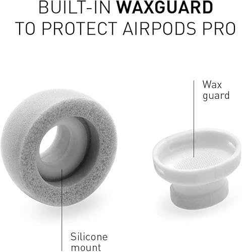 Miniatura 5 de Eartune Fidelity UF-A - Puntas de espuma viscoelástica para AirPods Pro (1 y 2 generación), protector de cera integrado, comodidad mejorada, ajuste