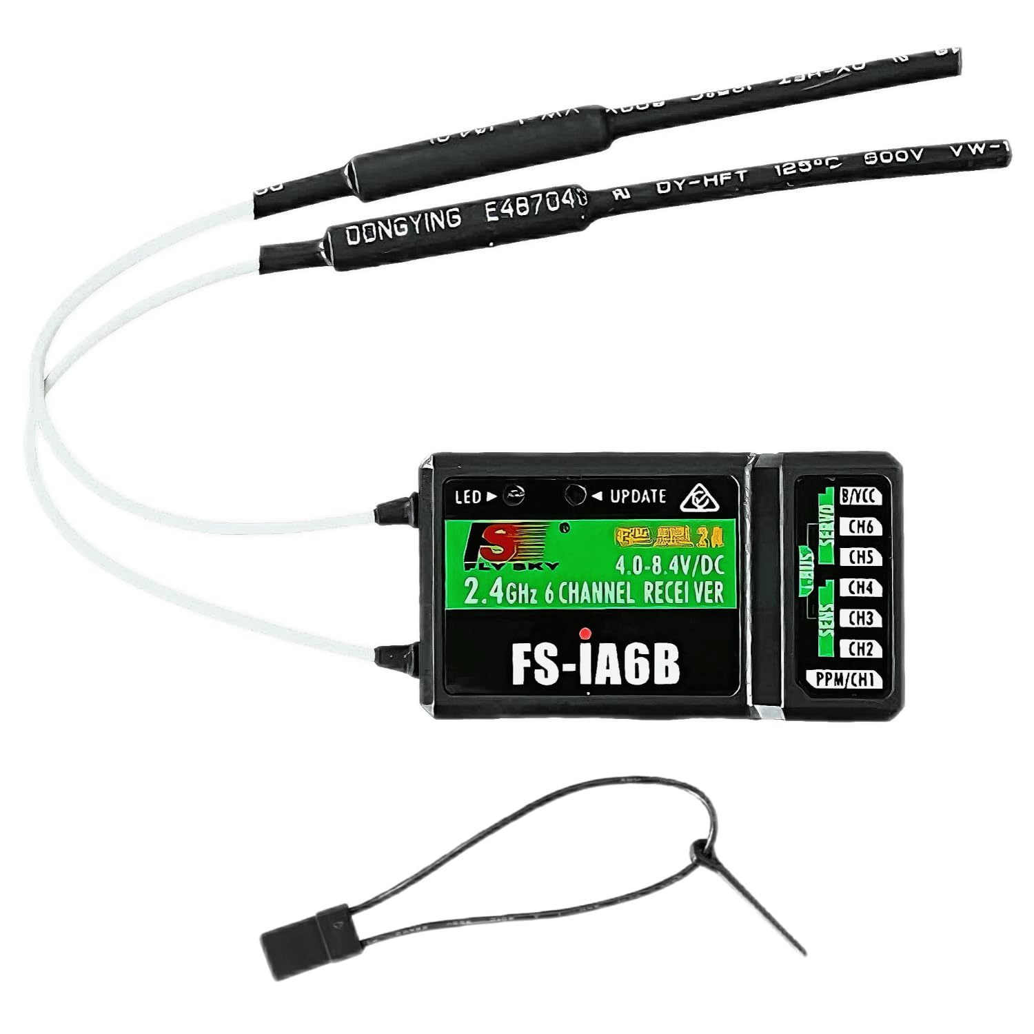 Receptor Flysky FS-iA6B 6CH con triple salida PPM iBUS PWM sin interferencias 4