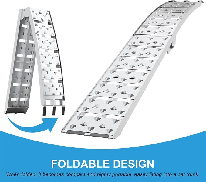 2 Rampas Plegables de Carga de Aluminio 7.5FT 1500LB miniatura 9