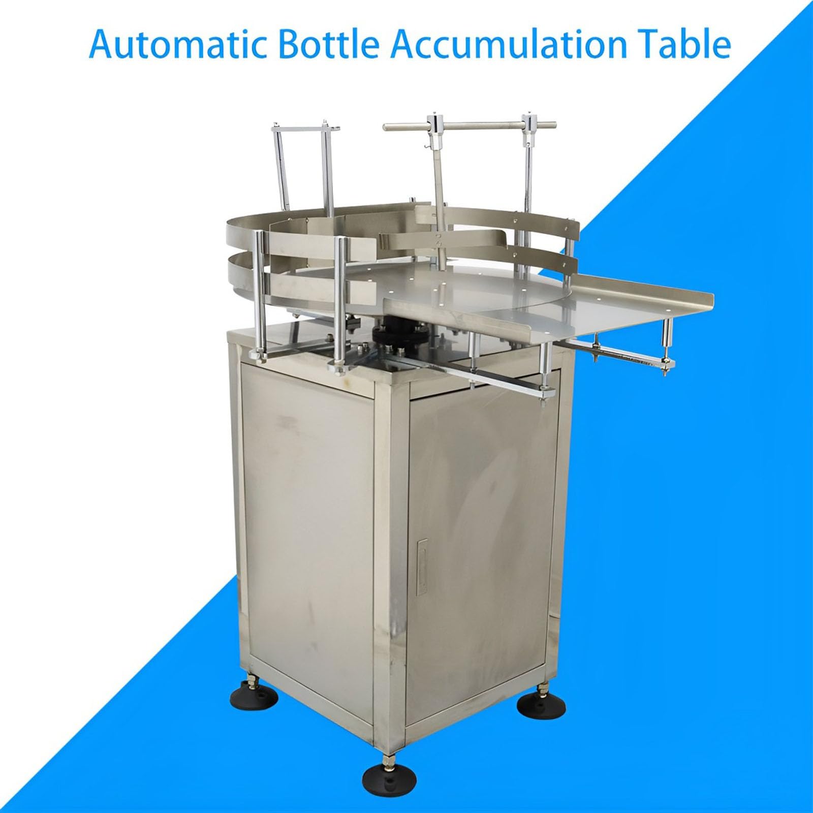 WYDDDARY Bottle Unscrambler Distributing Machine Automatic Bottle Accumulation Table Conveyor 23.6 inch Diameter Round Accumulation Table for Round Square Bottles Transfer 110V