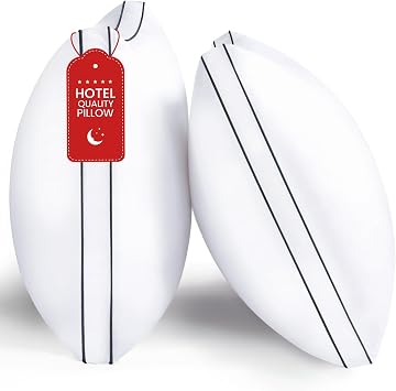 ROUMEA Standard Size Pillows Set of 2, Gusseted Bed Pillows for Sleeping | Luxury Hotel Quality, Supportive Standard Pillows with Soft Down Alternative for Back Stomach Side Sleepers, Machine Washable