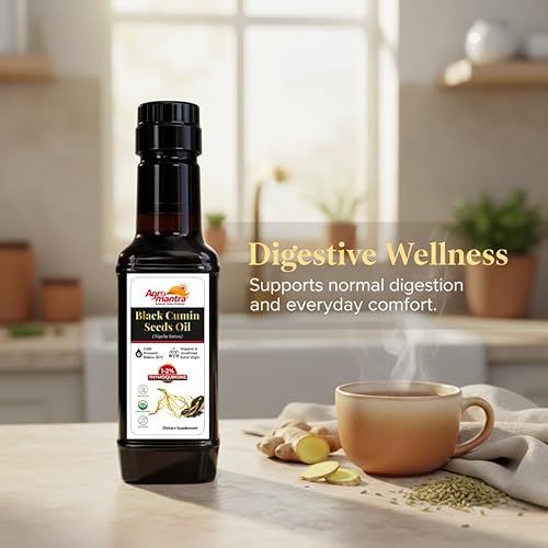 Miniatura 4 de Agro Mantra Aceite de semilla de comino negro orgánico USDA (Nigella Sativa), prensado en frío, 6.08 onzas líquidas, puro y sin refinar