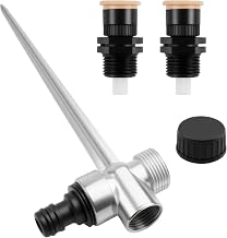 2 Circular Arc Sprinklers and 1 Metal Stake, 360 Rotary Lawn Sprinkler Automatic Sprinkler for Gardens, Lawns, Plants, Vegetables, Flowers and Fields