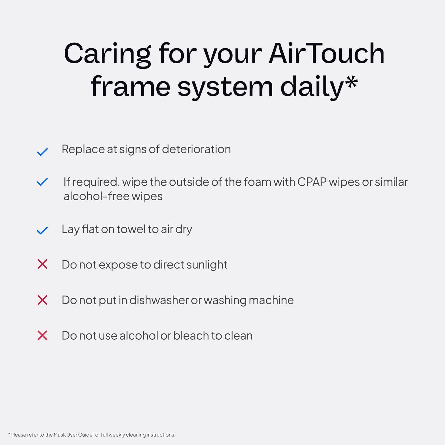 Resmed AirTouch N20 - Premium CPAP Accessories, Including Nasal Cushion, Elbow & Frame System - Headgear Not Included - Small