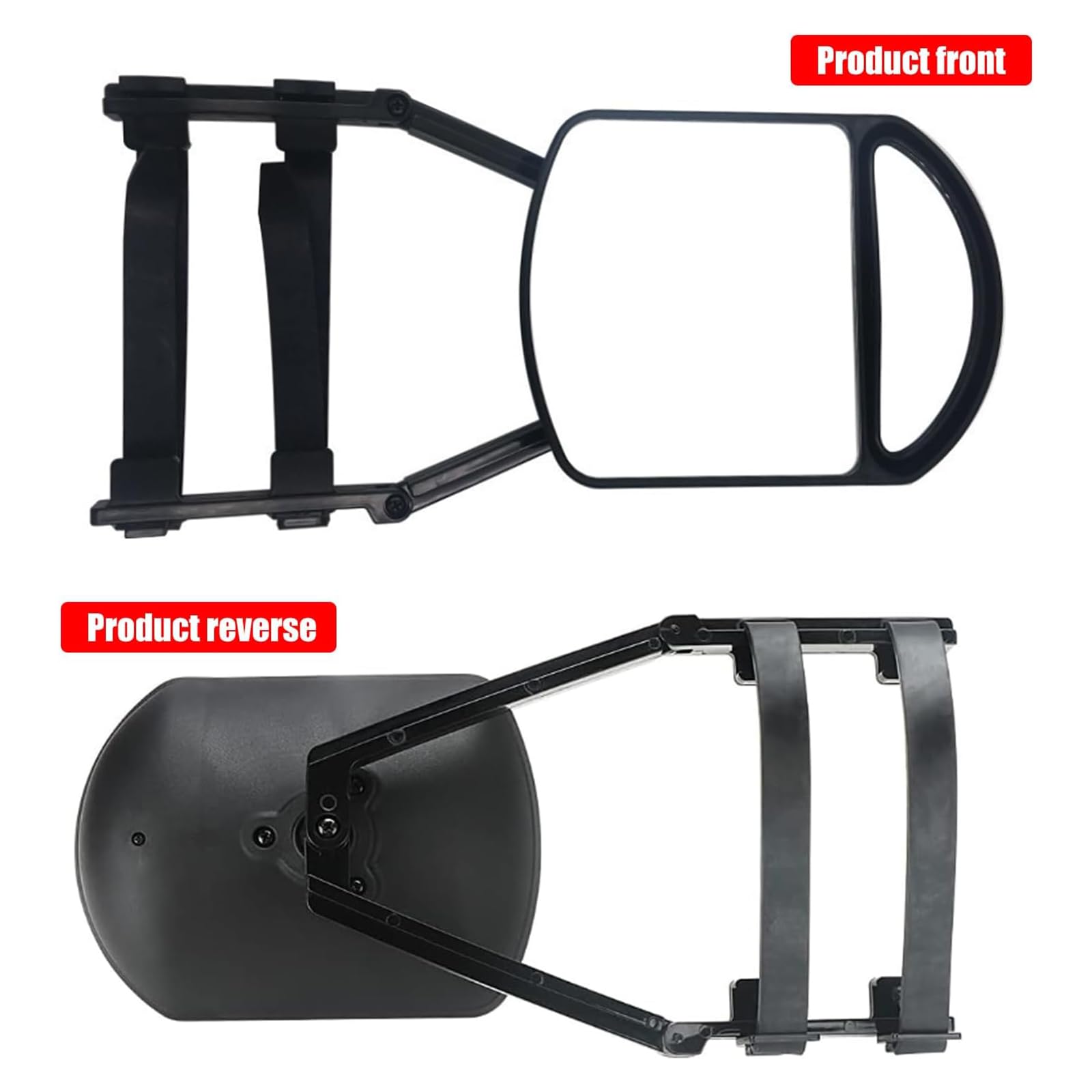 VOBOR 2Pcs Espejos Caravana Coche, Espejo para Remolque de Automóvil, Espejos Retrovisores Universales de Extensión Negra para remolques caravanas campamentos