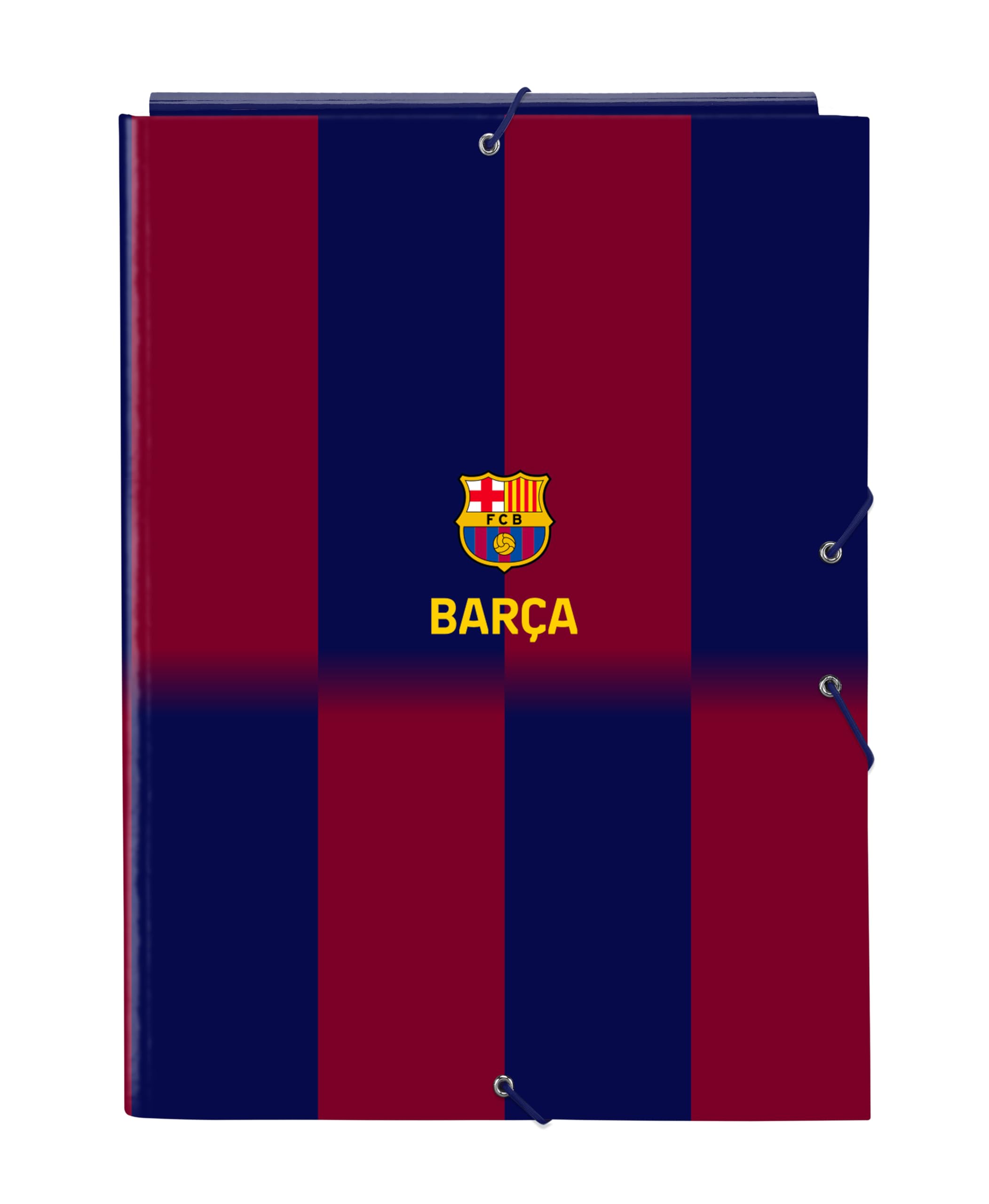 Safta F.C. Barcelona 1st Team 25/26 – Folio Folder with 3 Flaps, Ideal for Children of Different Ages, Comfortable and Versatile, Quality and Resistance, 26 x 36.5 cm, Blue/maroon, M, Casual