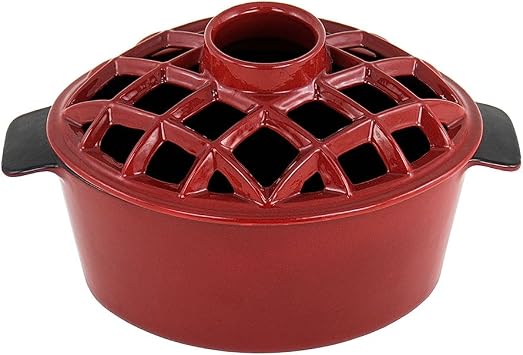 2.2 qt Enamel Woodstove Steamer - Lattice Top