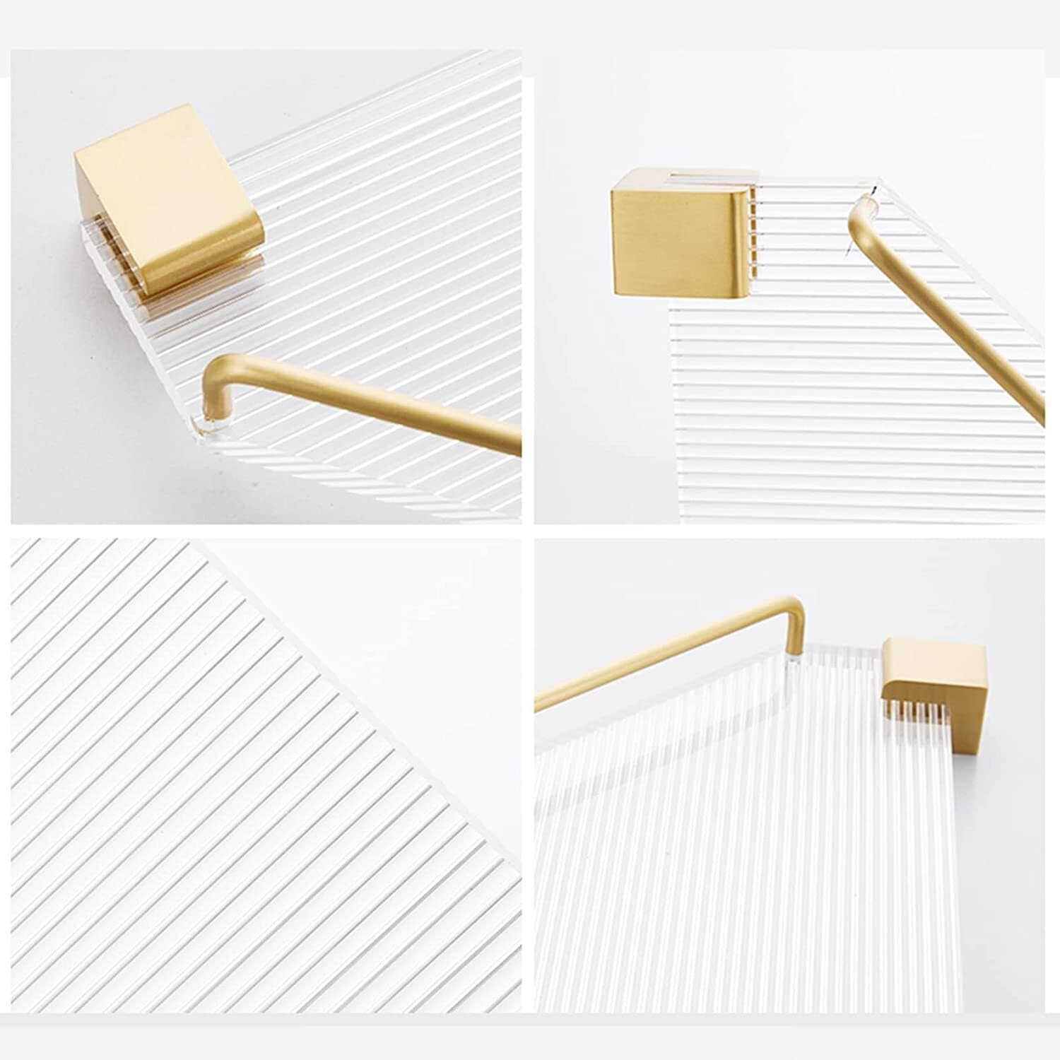 Estante Baño Acrílico De Aluminio Adhesivo del Estante La Esquina Baño Cesta Ducha Montada En Pared para El Cuarto Organizador Ducha(1pcs)