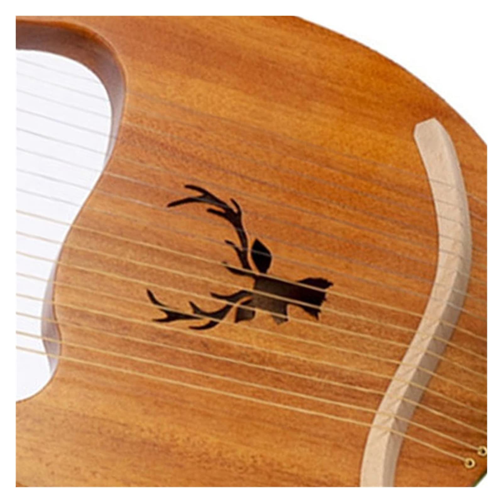 Arpa portatile in legno mogano, 16 corde, 16 toni, strumento musicale lira portatile, regalo per bambini e amici
