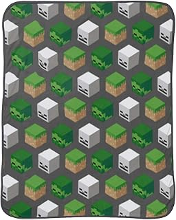 Jay Franco Minecraft Survive Throw Blanket - Measures 46 x 60 inches, Kids Bedding - Features Skeleton and Zombie - Fade Resistant Super Soft Fleece