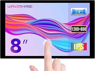 Waveshare 8inch Capacitive Touch LCD IPS Display, Without Back Case, 1280×800 Resolution, HDMI Interface, Compatible with Raspberry Pi 4B/3B+ etc. Support Jetson Nano/PC