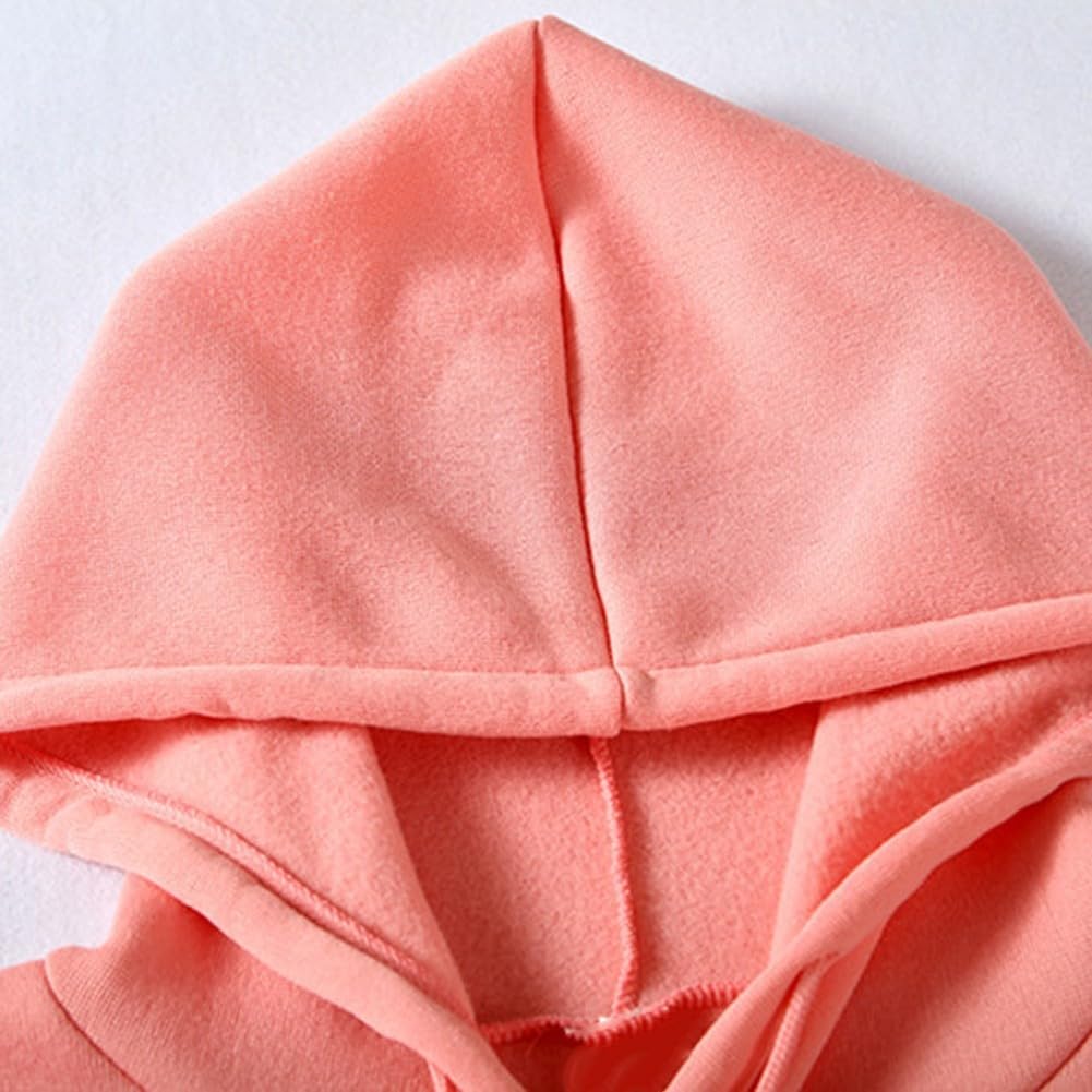 Sudadera con Capucha para mujer, Algodón para suave, Talla M(Pink XL)