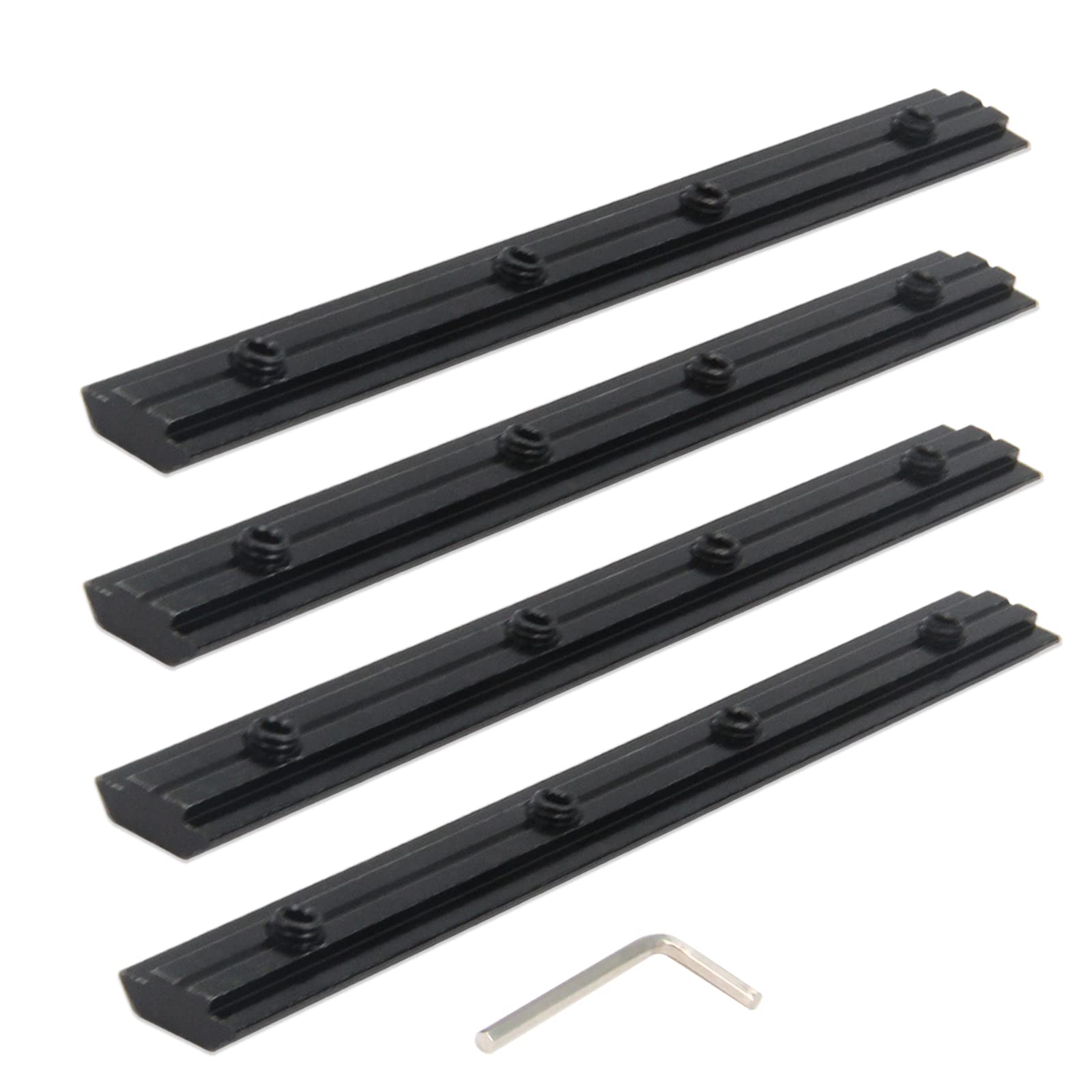 Yeebyee Schwarz Geradliniger Verbinder 7.1"Joint Bracket mit M6 Schraube für 0.31" Slot 3030 Serie Aluminium Extrusion Profil, 4Stück/Packung