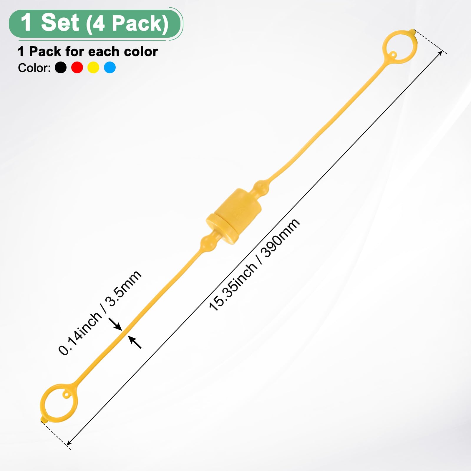 M METERXITY 4 Set Copertura Polvere Giunto Idraulico Tappo Femmina 3/8 ISO-A PVC Gomma Anello Ritenuta Coperture Collegamenti Rapidi