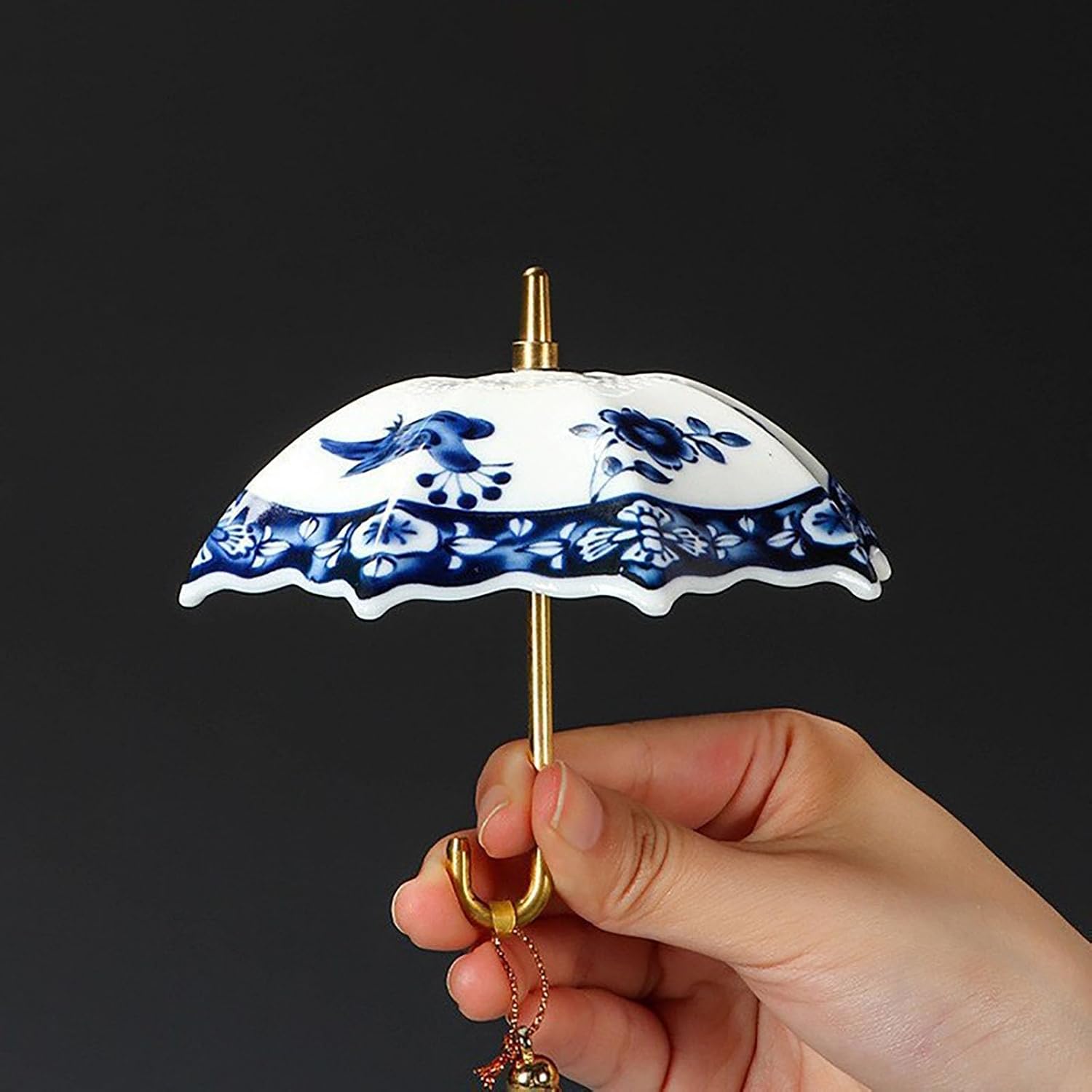 Blue and White Porcelain Tea Umbrella Strainer image 3