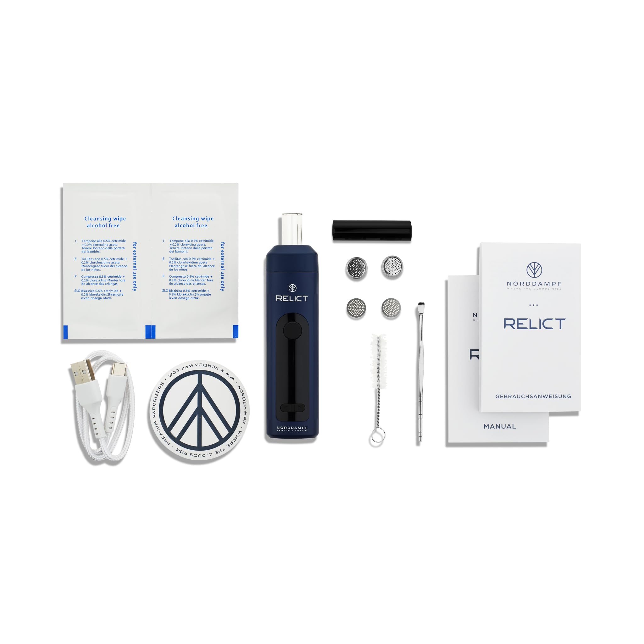 Norddampf RELiCT Premium Kräuter Vaporizer DHS 2600 mAh NORDIC BLUE