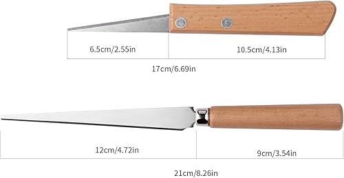 Miniatura 2 de 2 cuchillos de madera con mango de madera para cerámica/escultura/cerámica/arcilla polimérica tallado modelado artesanal, herramientas de bricolaje