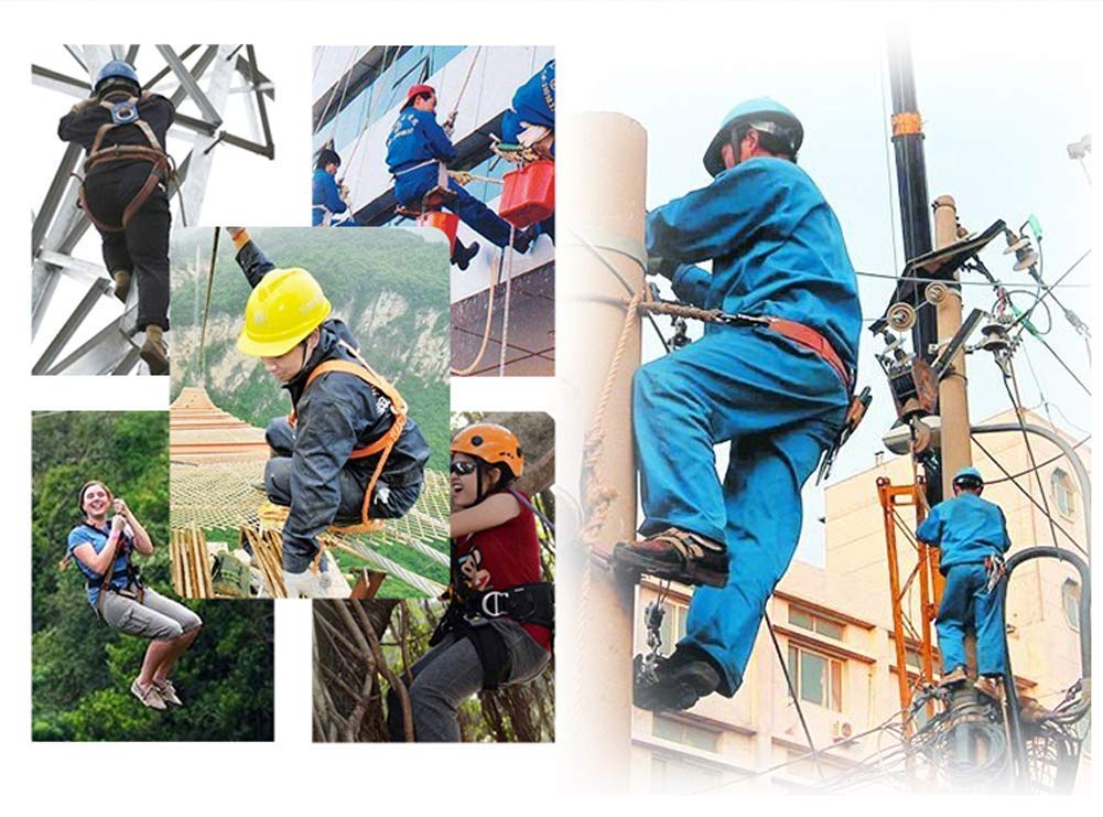 SwaYve Arnés de Seguridad, Protección Contra Caídas con Arnés de Medio Cuerpo, Equipo de Protección Personal para Elevación Aérea, Andamios, Torres, Escalada de Árboles