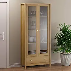 Cristaleira c iluminação 2 Portas 1 Gaveta Ditália E-954 cor:diamond