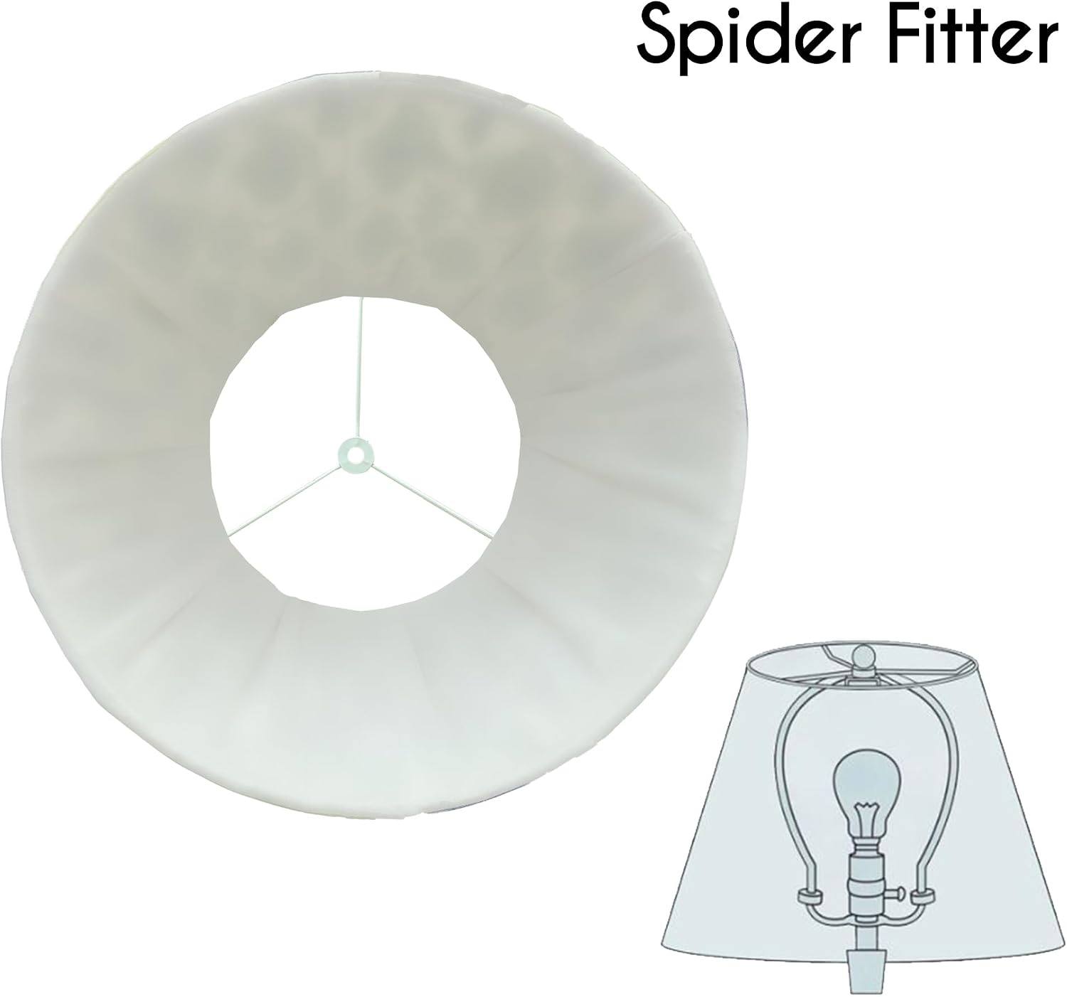 Spider Fitter Blue Colored Pleated Ikat Lamp shade - Empire lamp shade - Lighting - Decorative - Table Lamp -Floor Lamp - Room decor - Colorful (9.8" x 5.9" x 7")