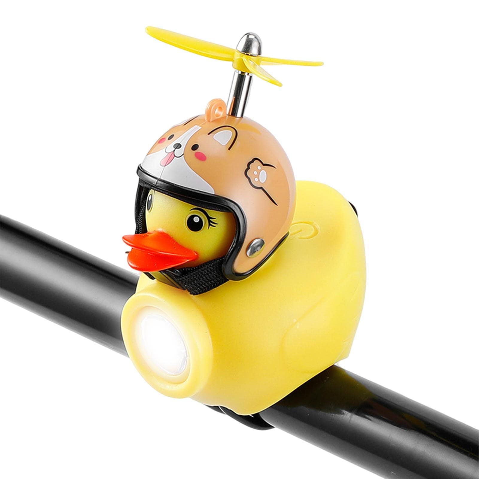 Clacson Per Bicicletta A Forma Di Anatra Gialla – Campanello Con Luce 12 Lumen E Suono 45dB, Accessorio Divertente Per Bambini E Adulti - 6