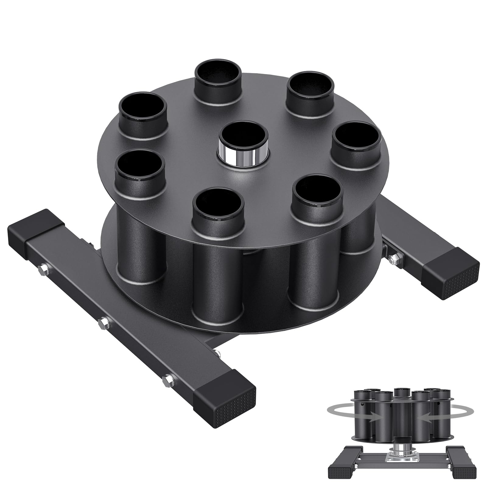 SELEWARE Vertical Barbell Rack, Barbell Holder for 2-Inch Olympic Bars