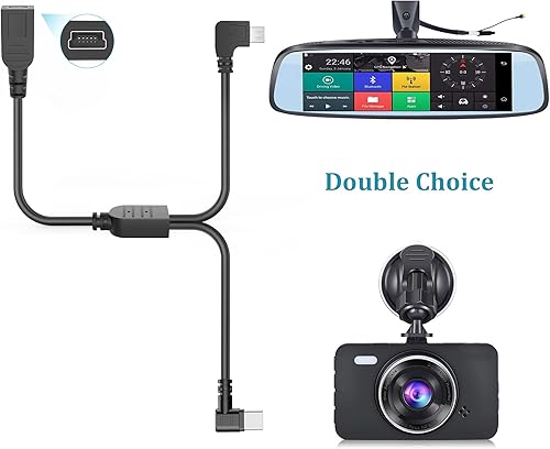 Miniatura 9 de Mini cable adaptador USB hembra a minimicro macho, cable de carga USB, compatible con Garmin Nuvi GPS, cámara de salpicadero, cámara de espejo