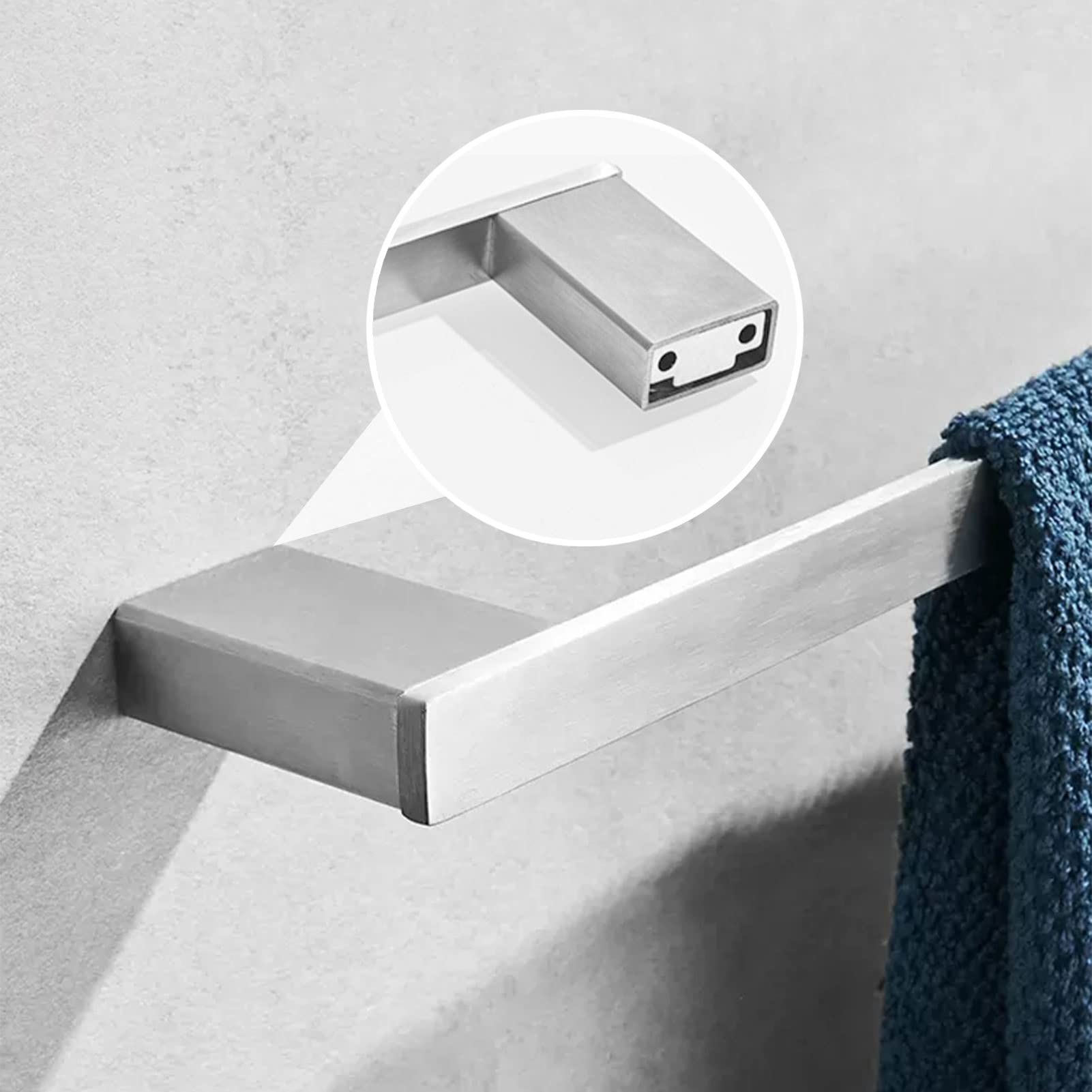 Porte-serviettes De Salle De Bain Anneau De Serviette Mural 40CM, Porte