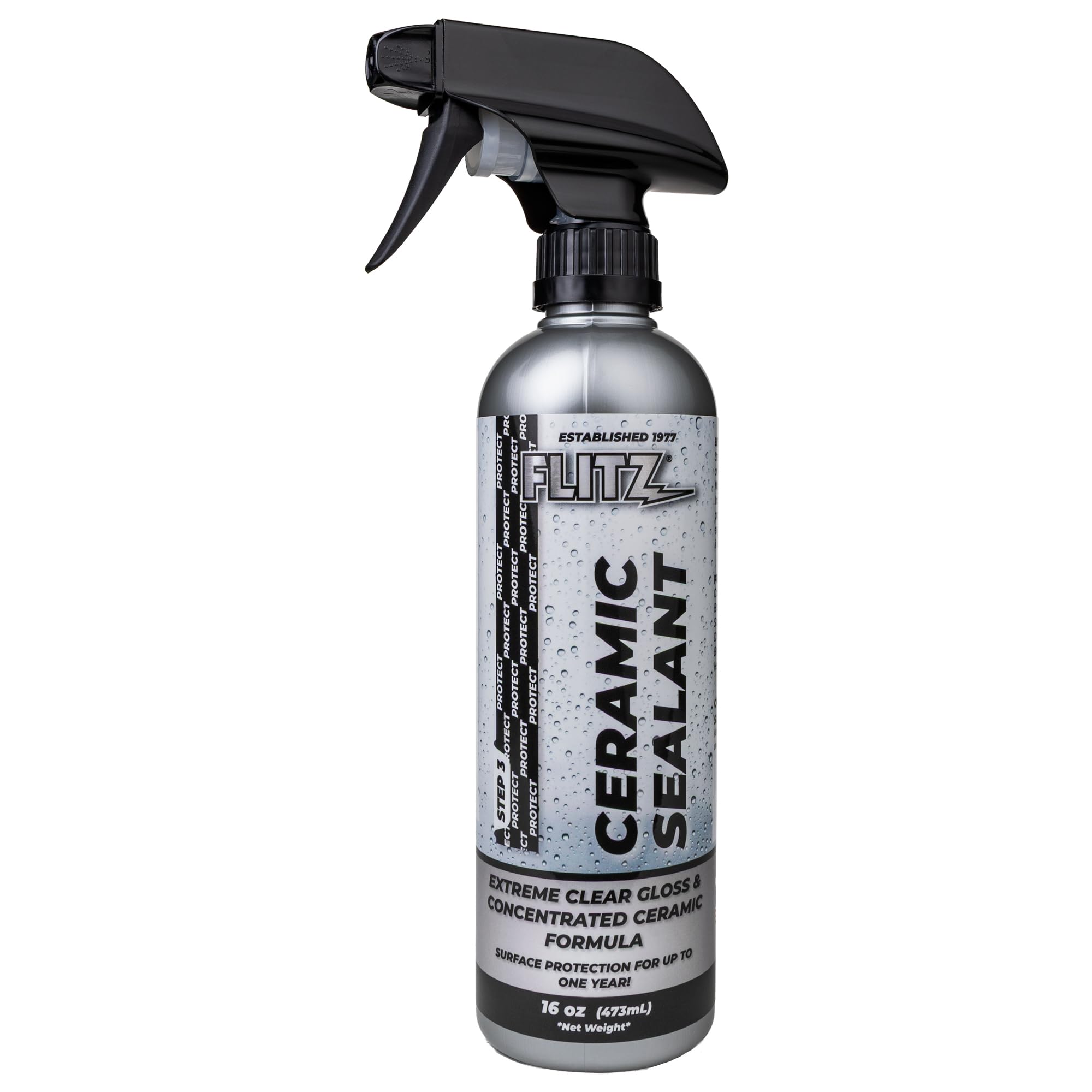 Flitz Ceramic Sealant - 16oz Bottle of USA-Made Ceramic Coating for Cars, Boats, Glass - Repels Water, Polishes, and Protects for 1 Year - Ceramic Car Spray Made for All Metals, Fiberglass