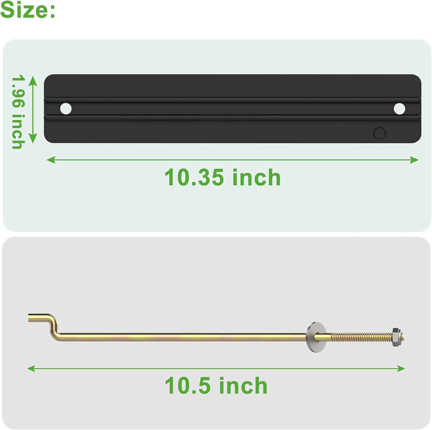 10L0L Battery Hold Down Plate Kit for Club Car DS and Carryall Electric 1998-2005 Golf Cart, Includes Rods & Nuts, OEM# 1013683 101090801