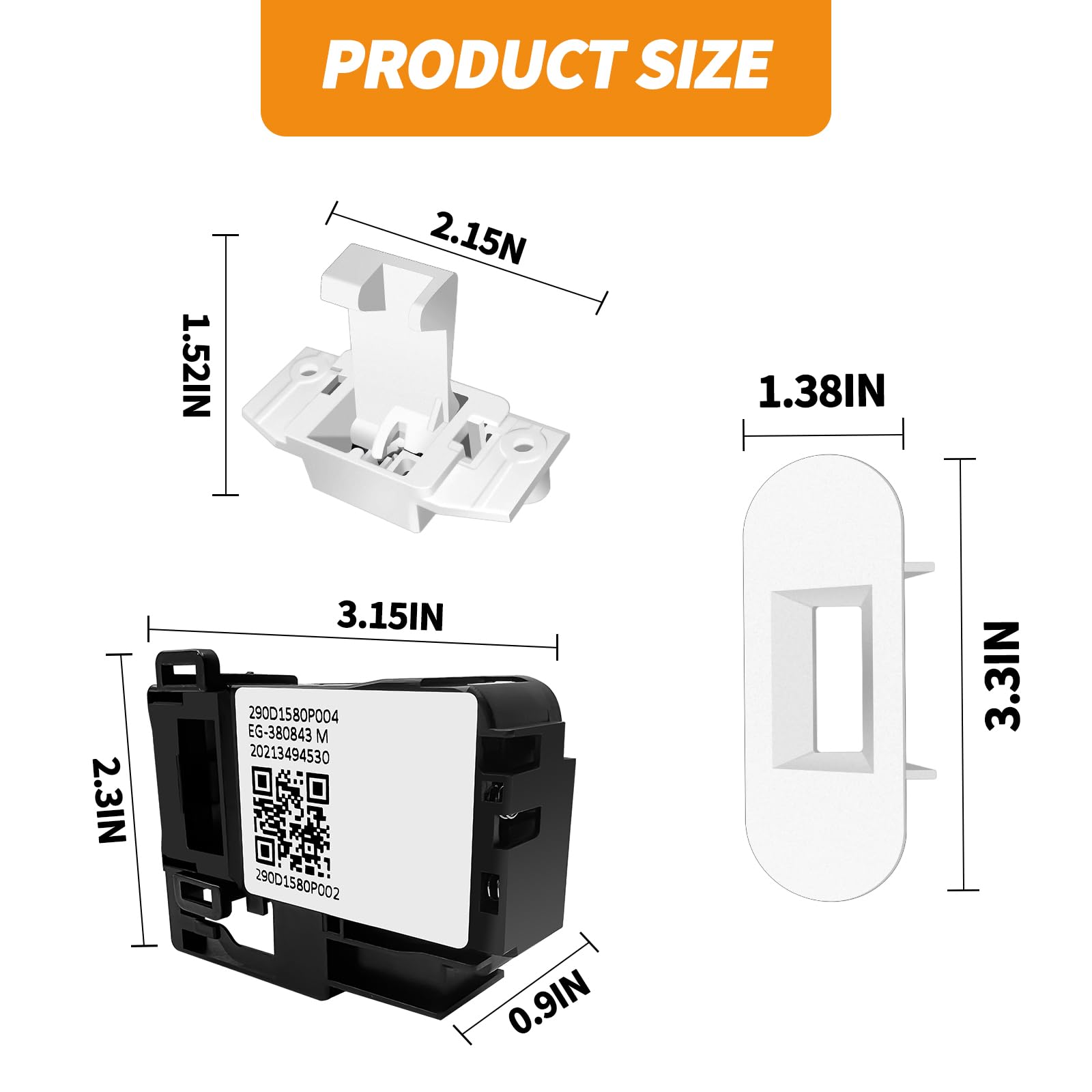 Kit Blocco Coperchio Per Lavatrice GE E Hotpoint: Include Interruttore WH01X27954, Fermo WH02X24399 E Lunetta WH01X24381. Ricambi Originali Compatibili. - 3