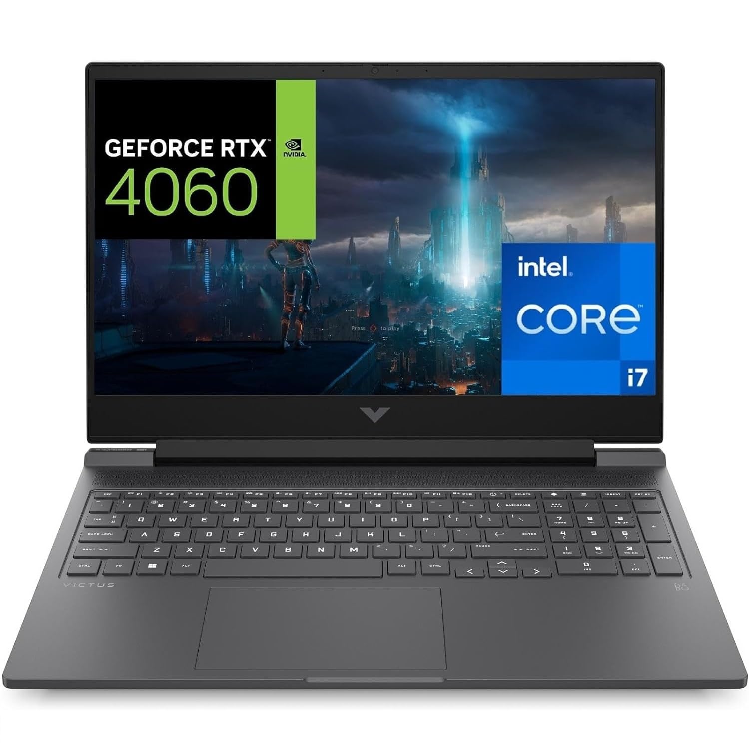 HP Victus 16-r0008sl Notebook, Intel Core i7-13700H, RAM 16GB DDR5 5600Mhz, 512GB SSD, Display 16.1" FHD IPS 144Hz, RTX 4060 8GB, Wi-Fi 6E, BLE 5.3, Windows 11, 3 Mesi di PC Game Pass inclusi, Grigio INTEL Core I7 13700H 16GB + 512GB