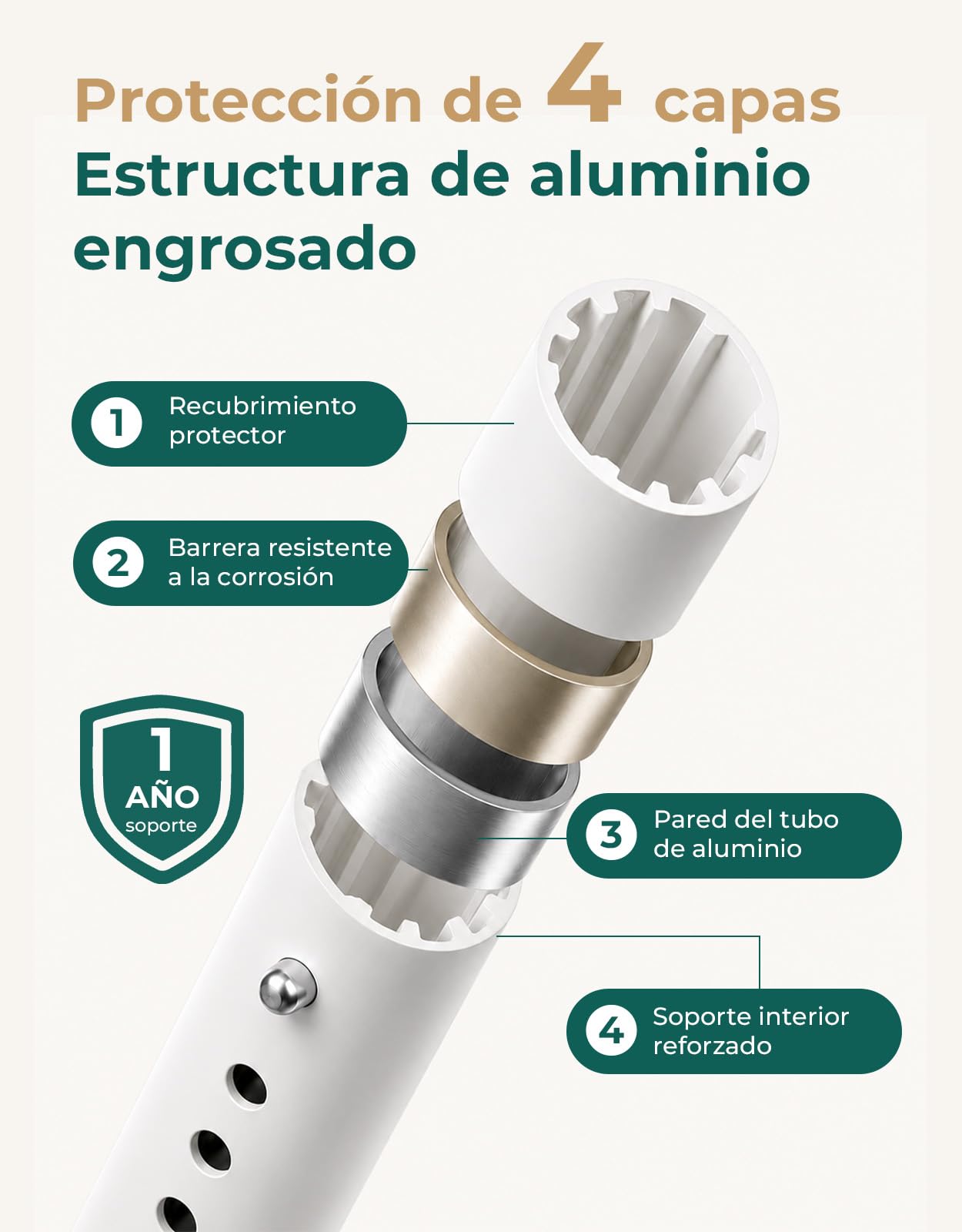 Taburete de Ducha Ligero, soporta 160 kg, Antideslizante, portátil, para Personas Mayores, marrón
