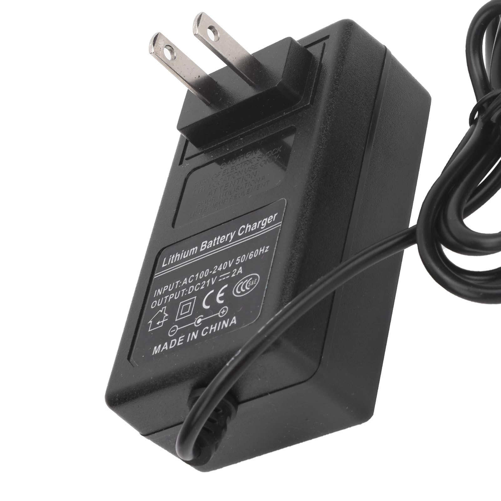 POENVFPO 21V 2A Lithium Battery Charger, PC Engineering Plastic Shell with Intelligent Overvoltage Overload Short Circuit Protection, Wide Input Voltage for Power Tools and Devices — view 9